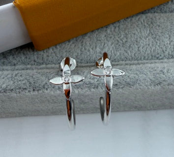 Louis Vuitton Blossom Hoop Charm Stud Earrings